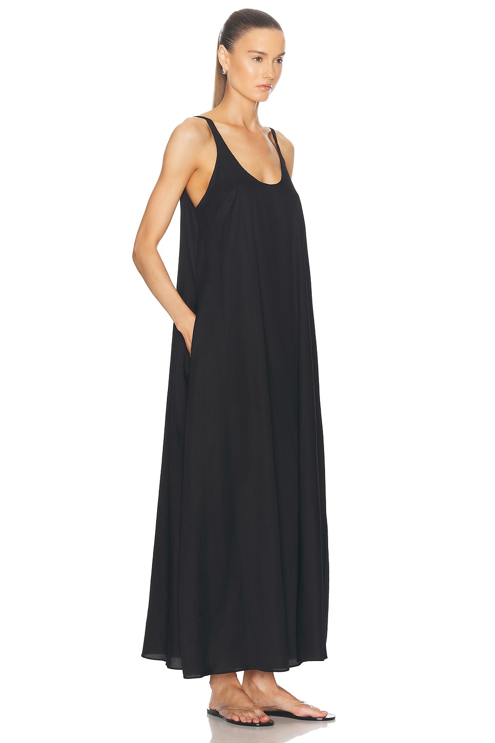 Shop Leset Yoko Maxi Tank Dress In Black