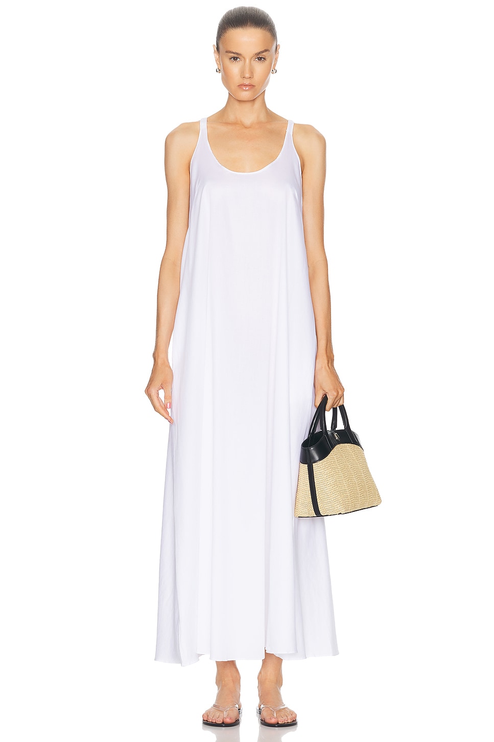 Image 1 of LESET Yoko Maxi Tank Dress in White