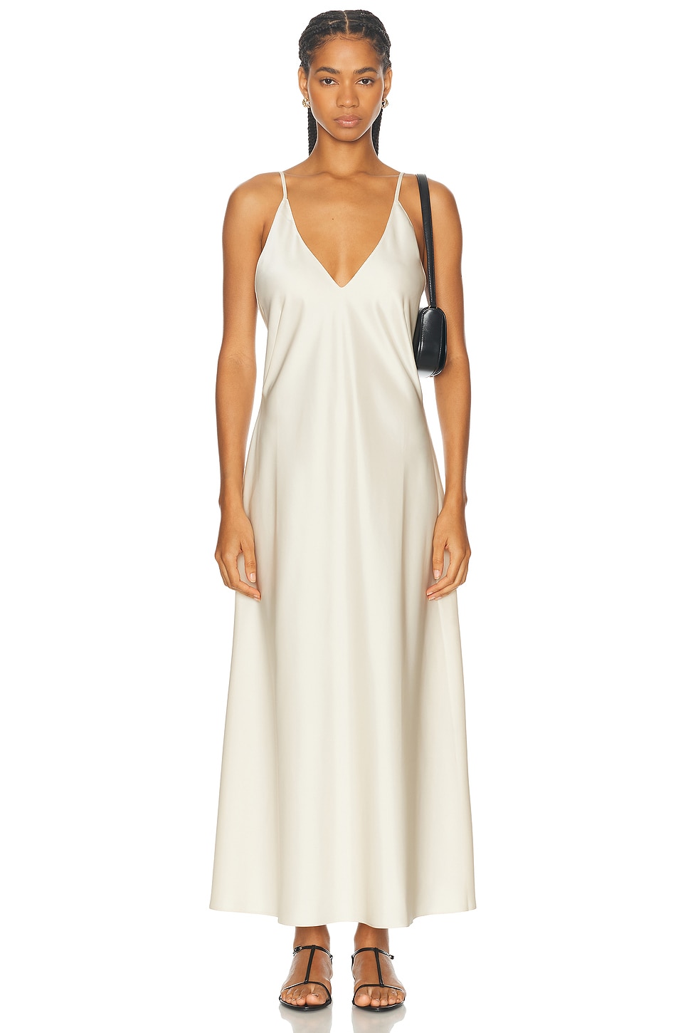 Image 1 of LESET Barb Backless Dress in Creme