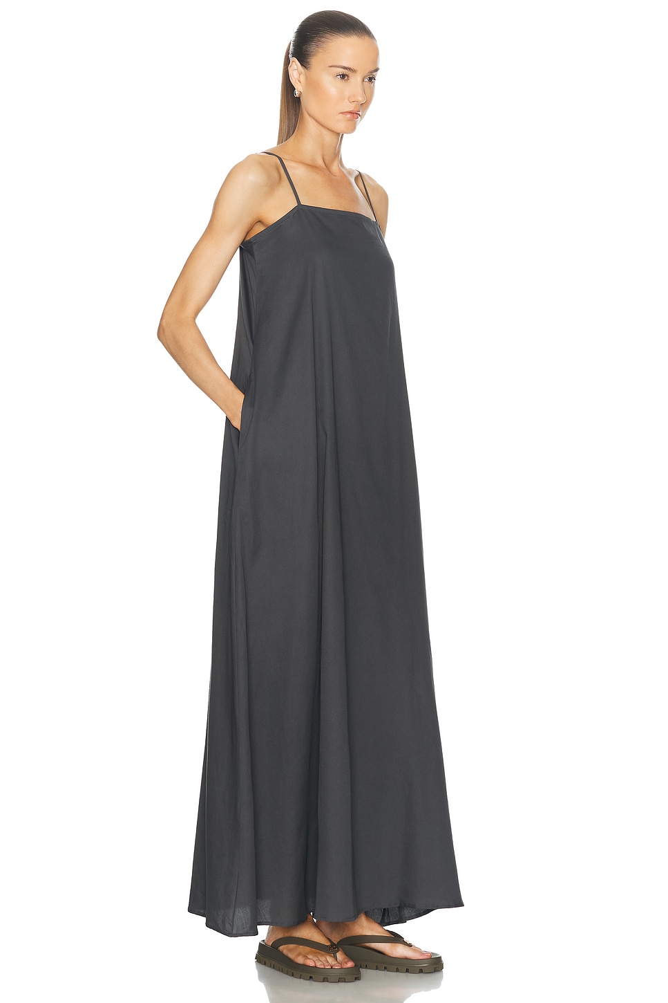 Shop Leset Yoko Maxi Dress In Charcoal