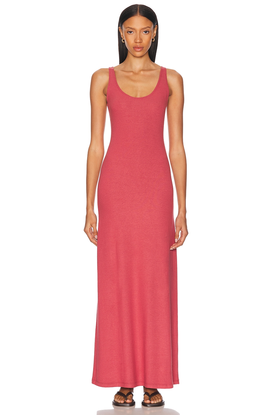 Lauren Scoop Neck Maxi Dress in Rose