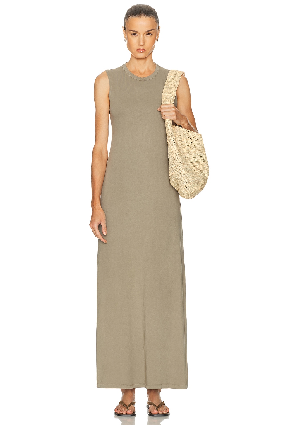 Margo Sleeveless Maxi Dress in Olive