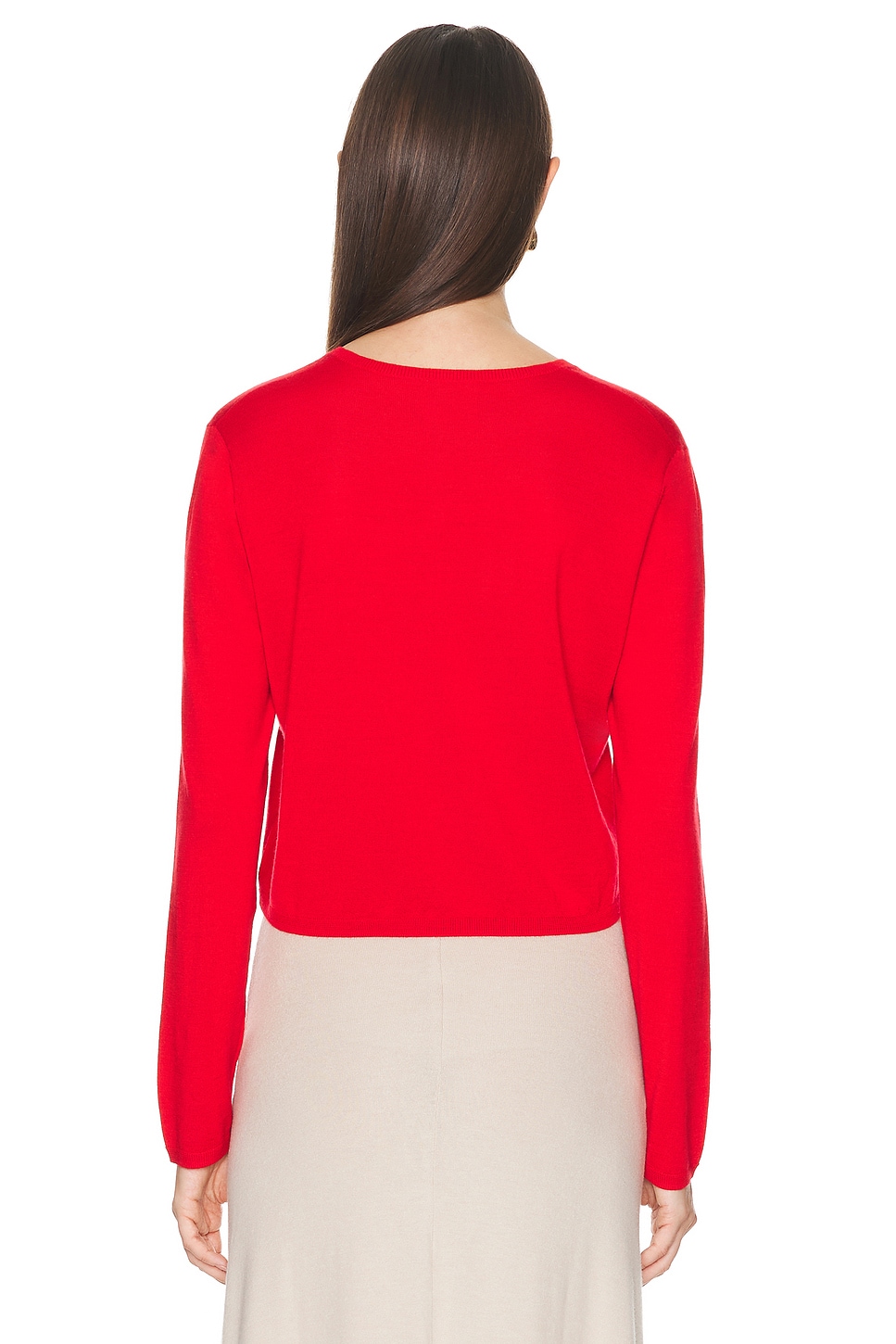 LESET James Cardigan Sweater in Lipstick | FWRD