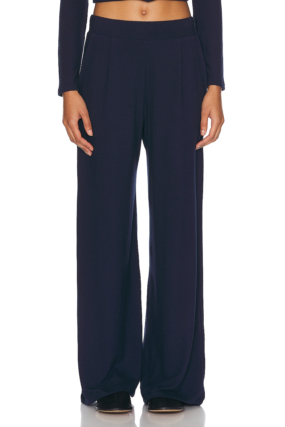 Image 1 of LESET Lauren Pleated Pocket Pant in Navy
