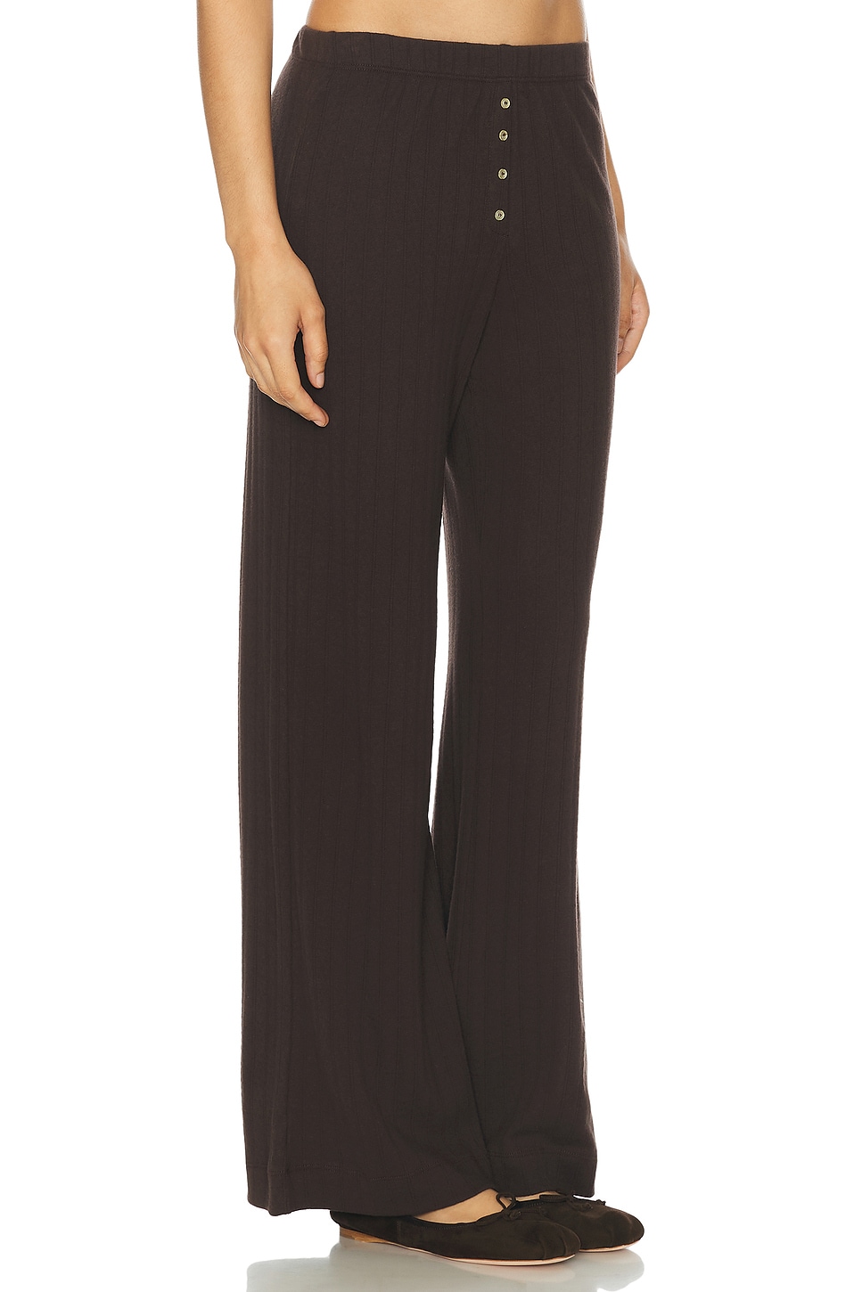 Shop Leset Pointelle Boxer Pant In Choco