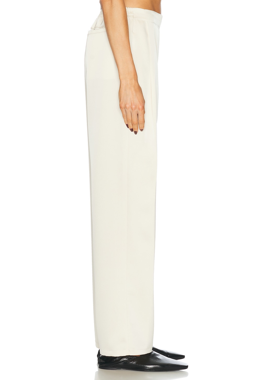 Barb Pleated High Waist Pant - Thumbnail 4