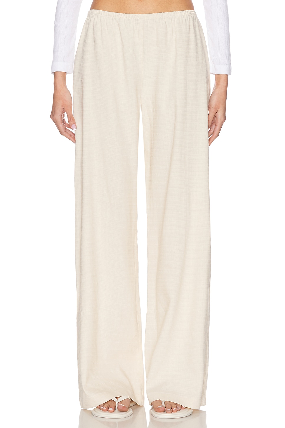 Belle Wide Leg Pant in Neutral
