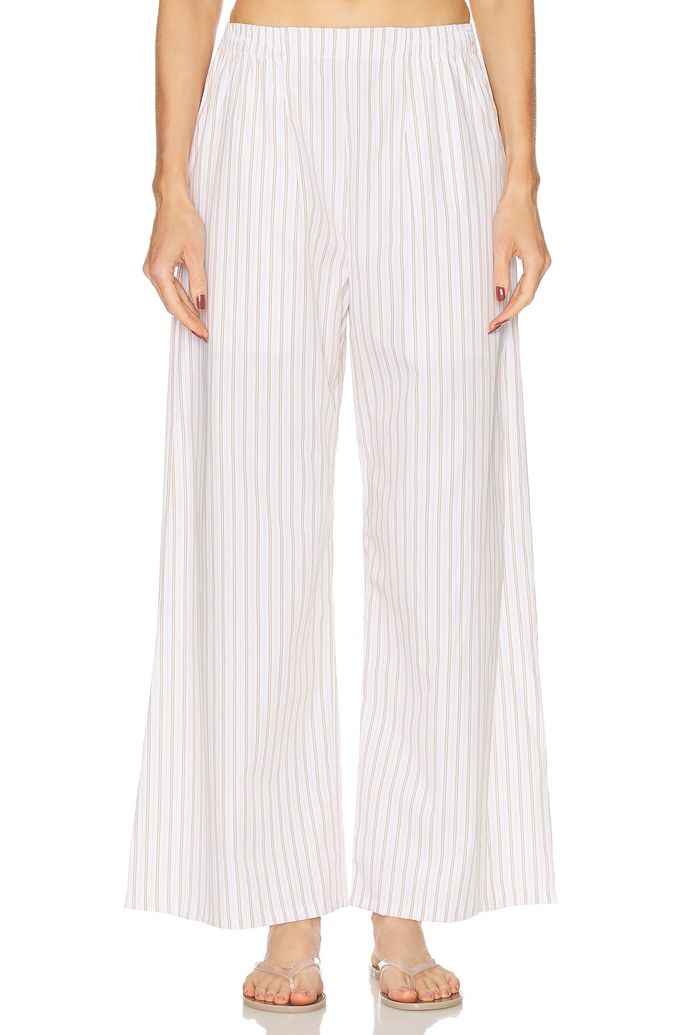 Yoshi Wide Leg Boxer Pant in Cream