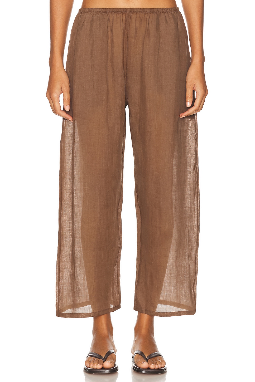 Image 1 of LESET Niko Crop Pocket Pant in Choco