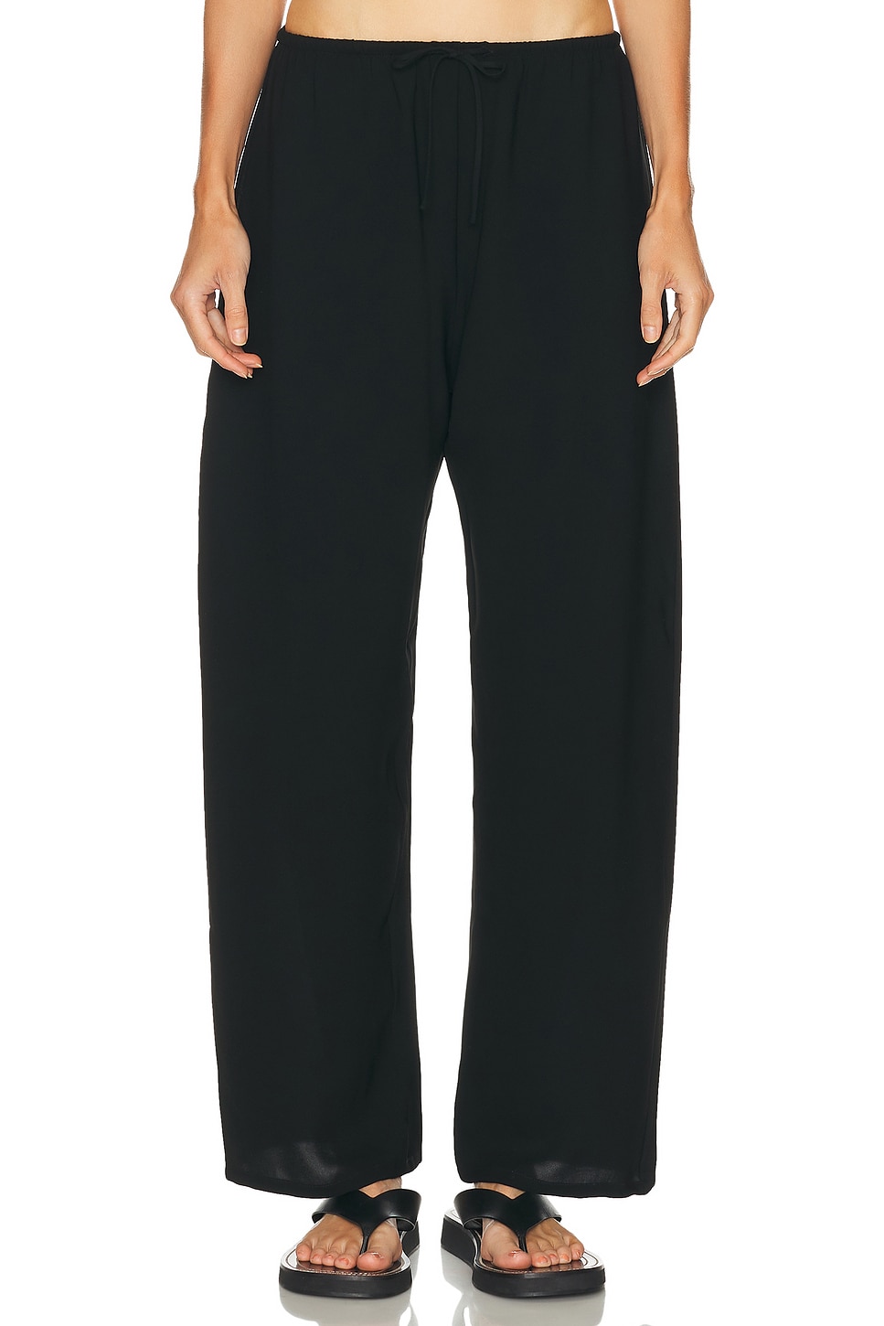 Ari Drawstring Pant in Black