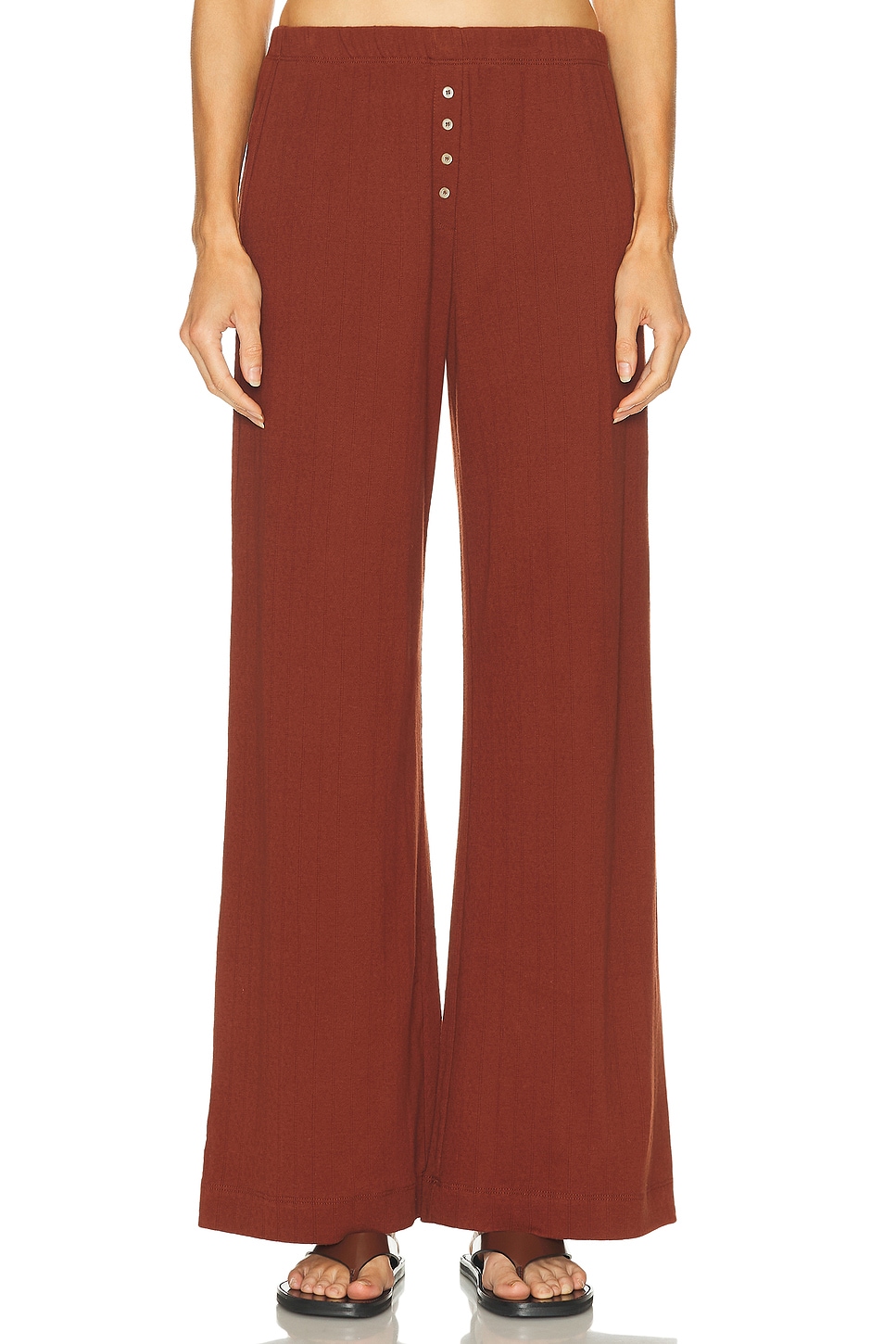 Pointelle Boxer Pant in Rust