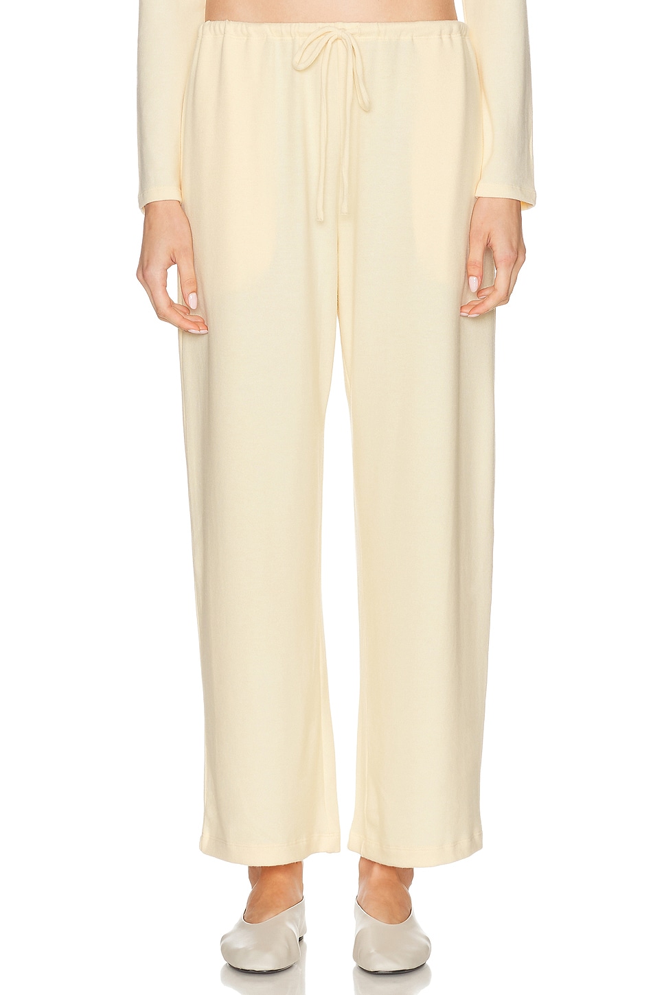Leset Lauren Crop Drawstring Pant In Neutral