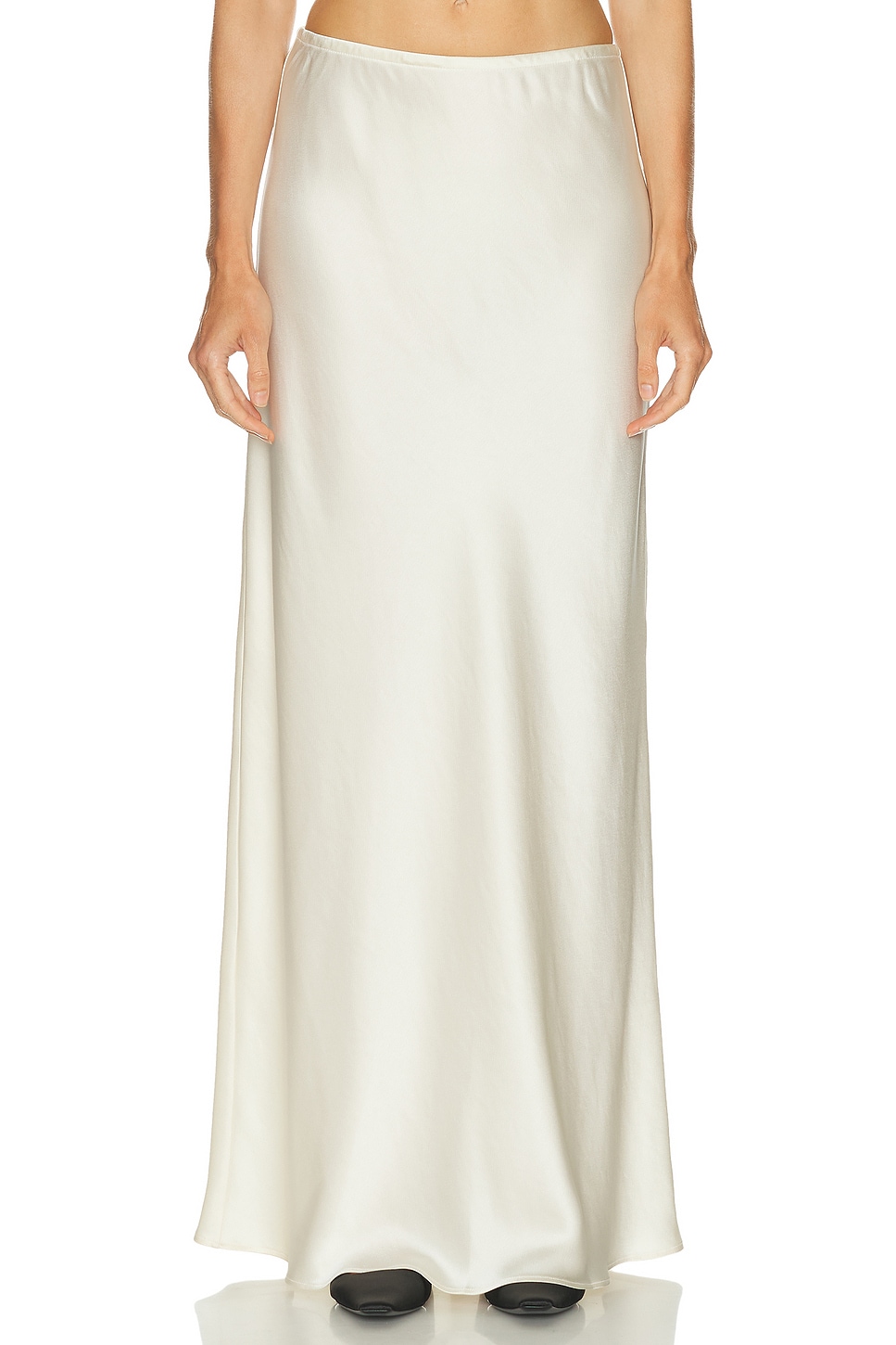 Leset Barb Bias Skirt In White