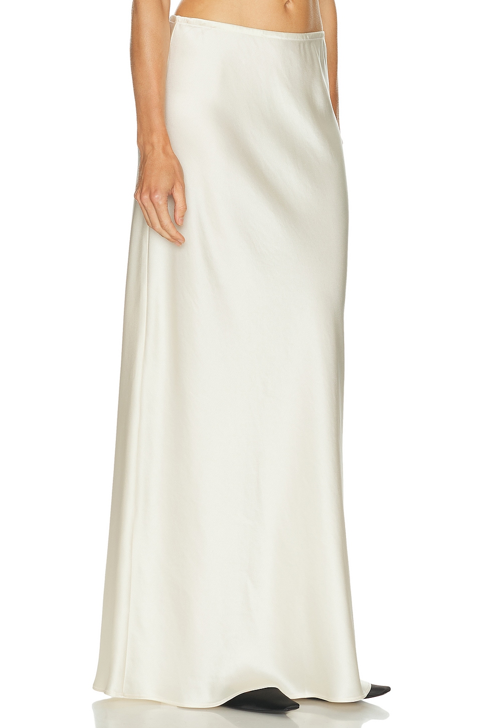 Leset Barb Bias Skirt In White