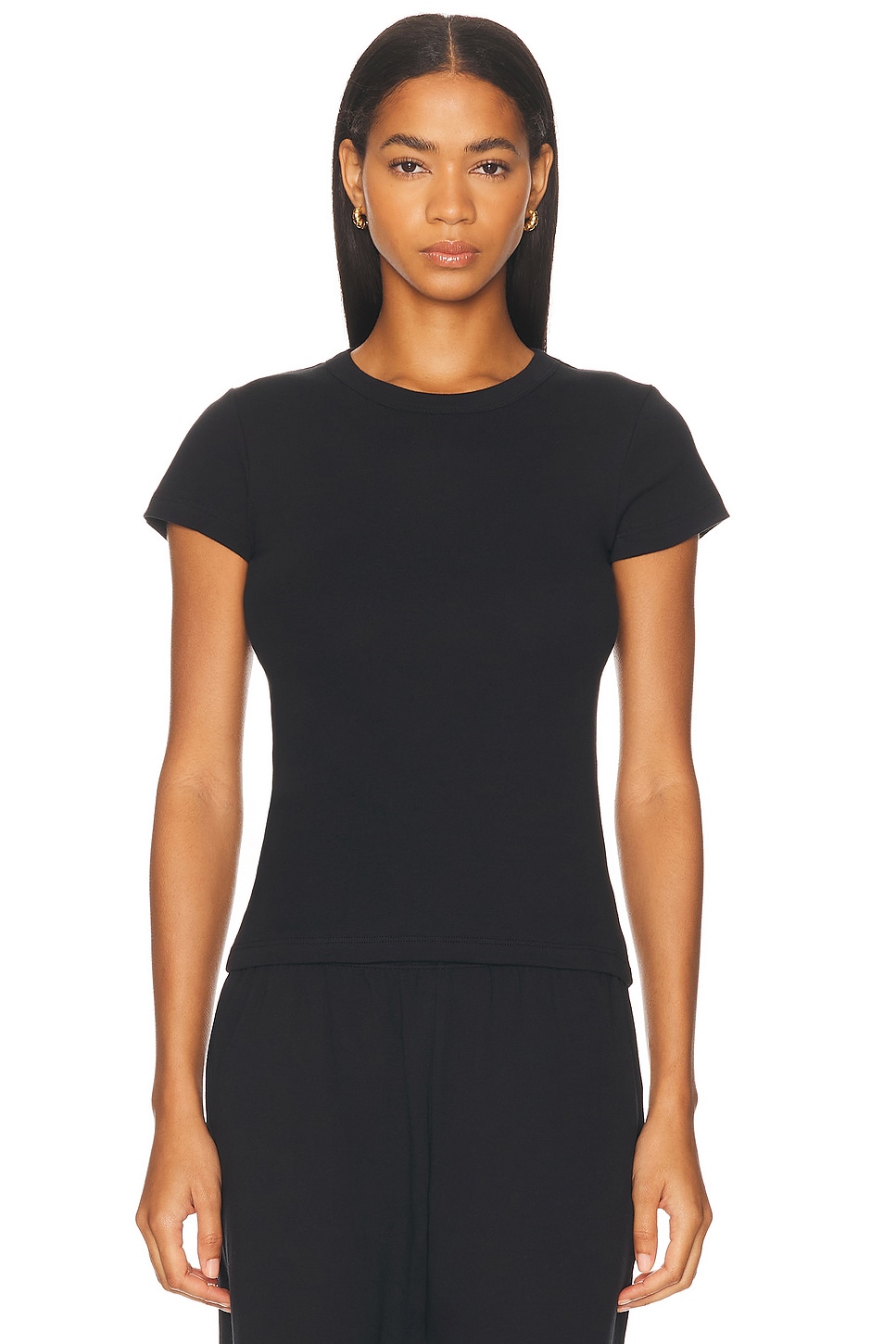Image 1 of LESET Nando Slim Fit Tee in Black