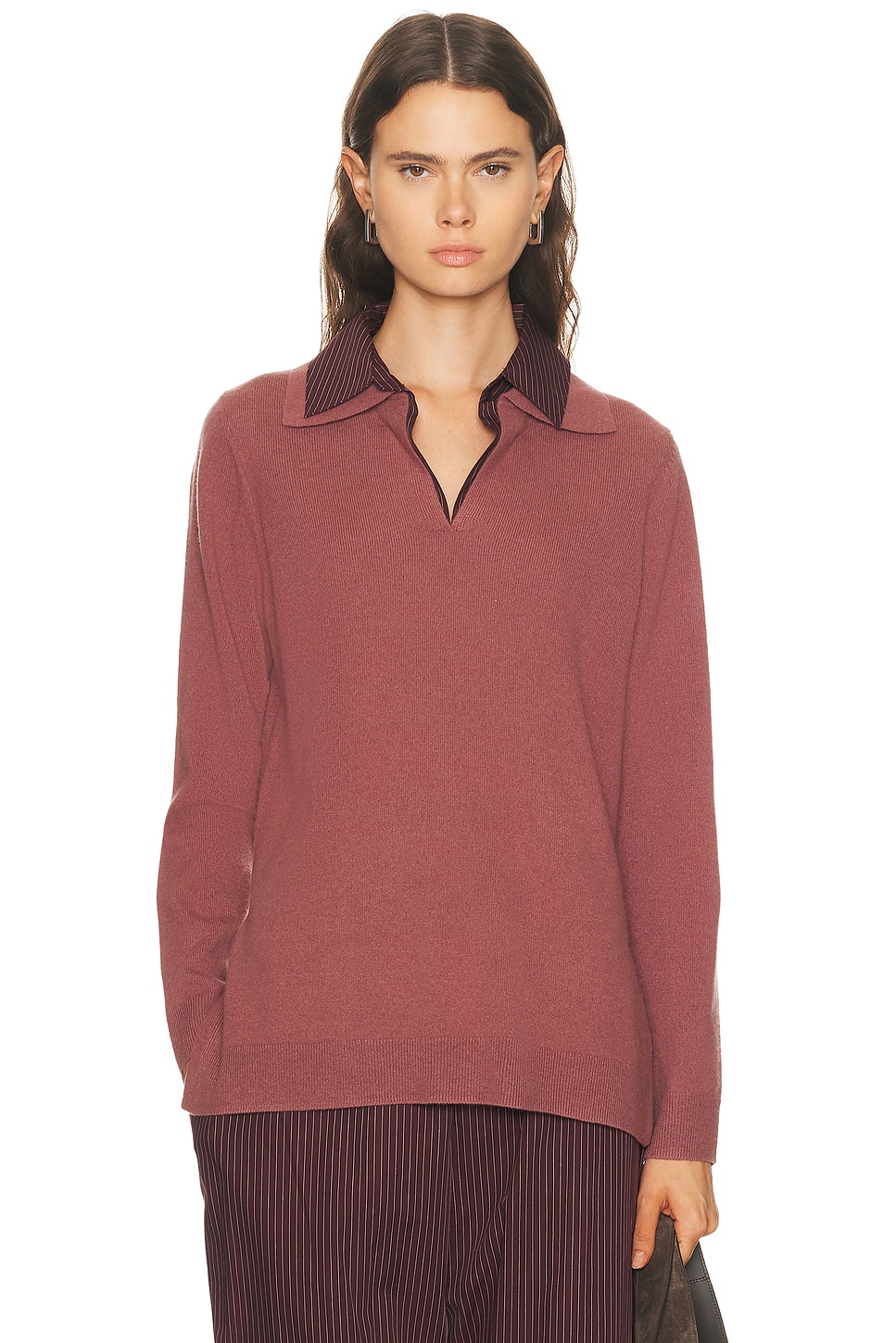 Image 1 of LESET Zoe Yoshi Polo Top in Maud