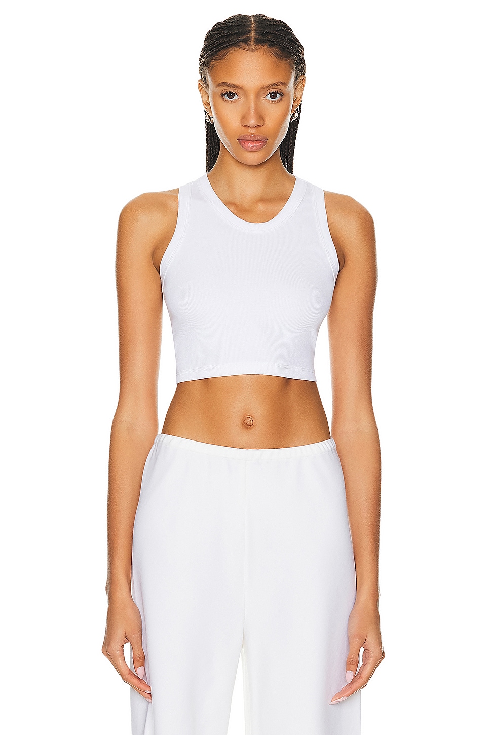 Image 1 of LESET Kelly Racerback Tank Top in White