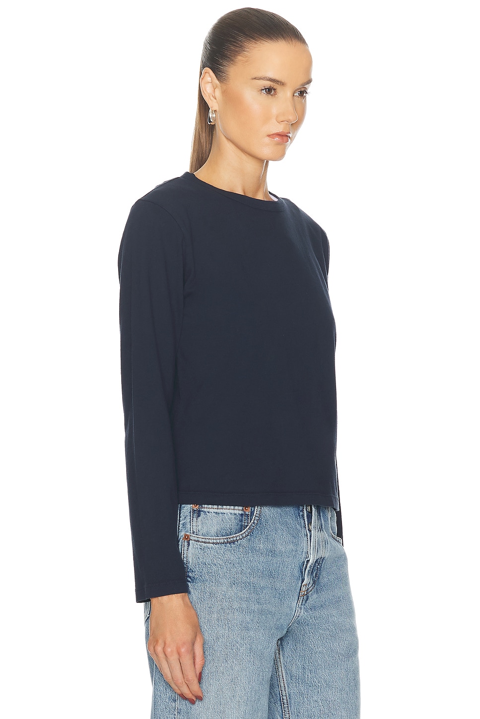 Shop Leset Margo Long Sleeve Tee In Midnight