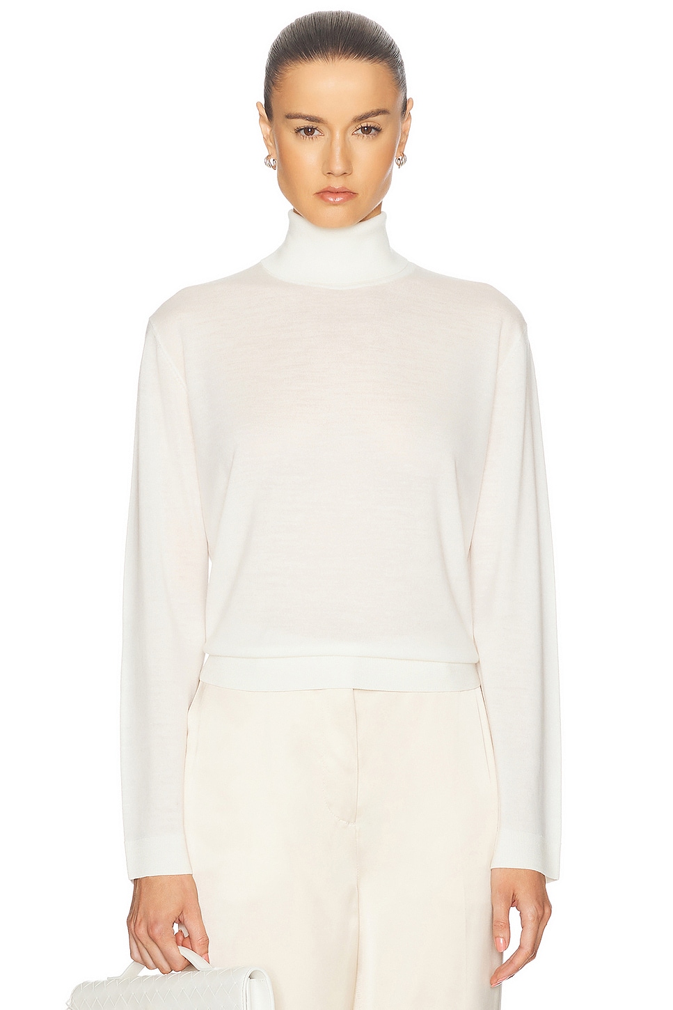 Image 1 of LESET James Turtleneck Top in Parchment