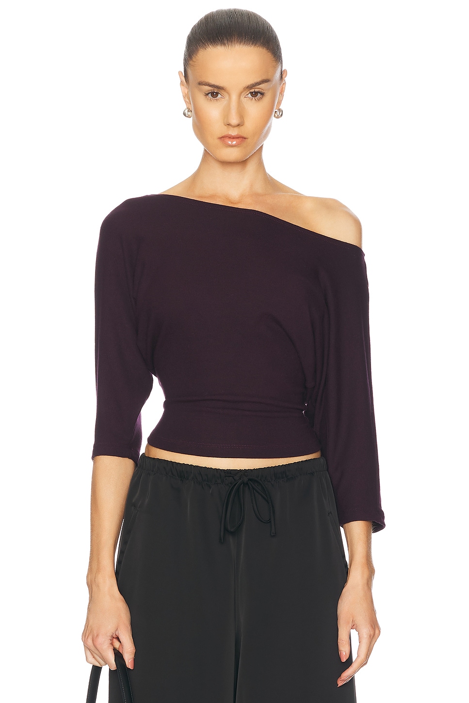 Lauren Off Shoulder Top in Purple