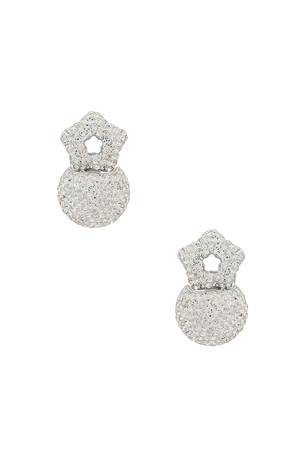 Image 1 of Lele Sadoughi Star Flower Hinge Earrings in Crystal