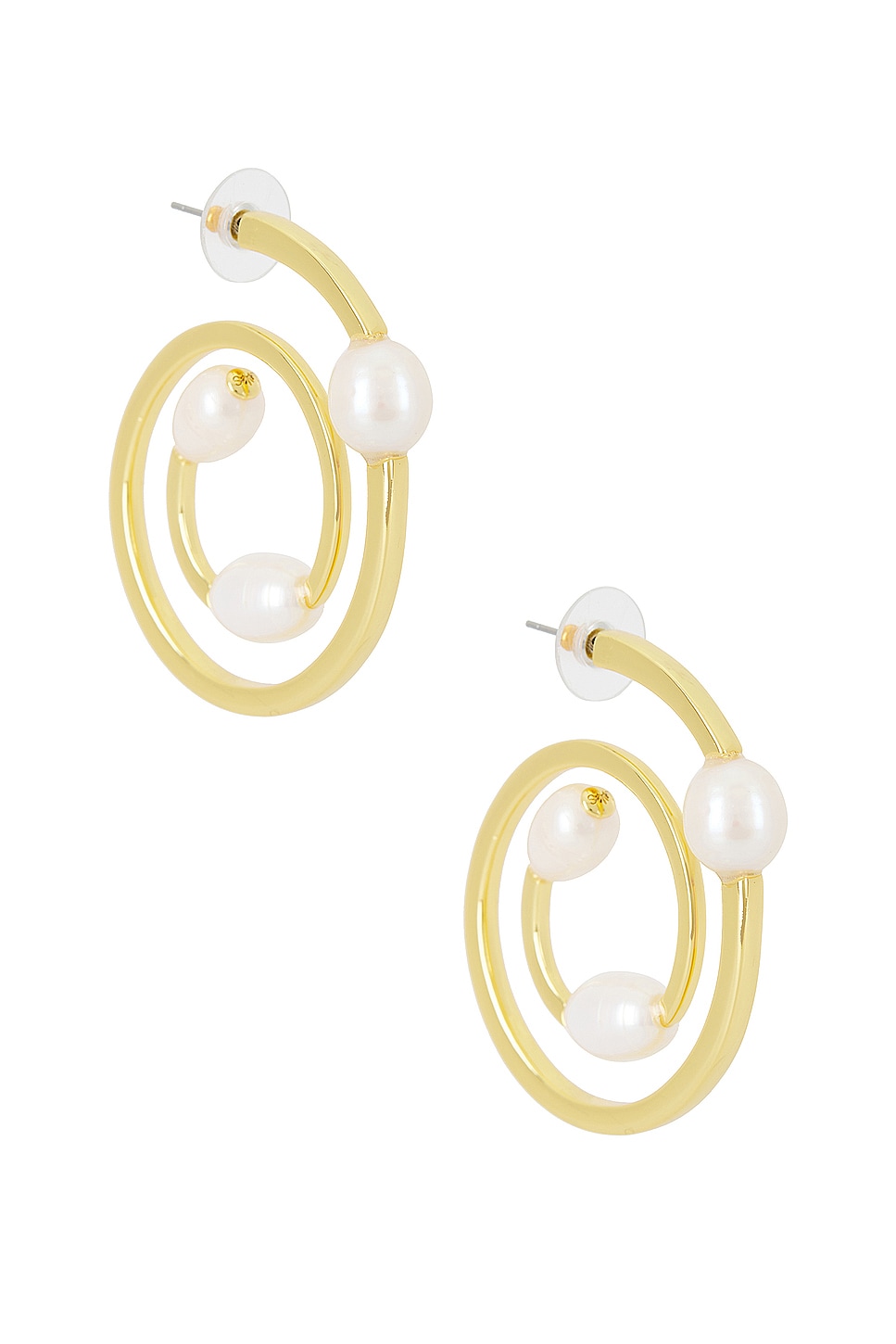 Image 1 of Lele Sadoughi Spin Skater Earrings in Pearl