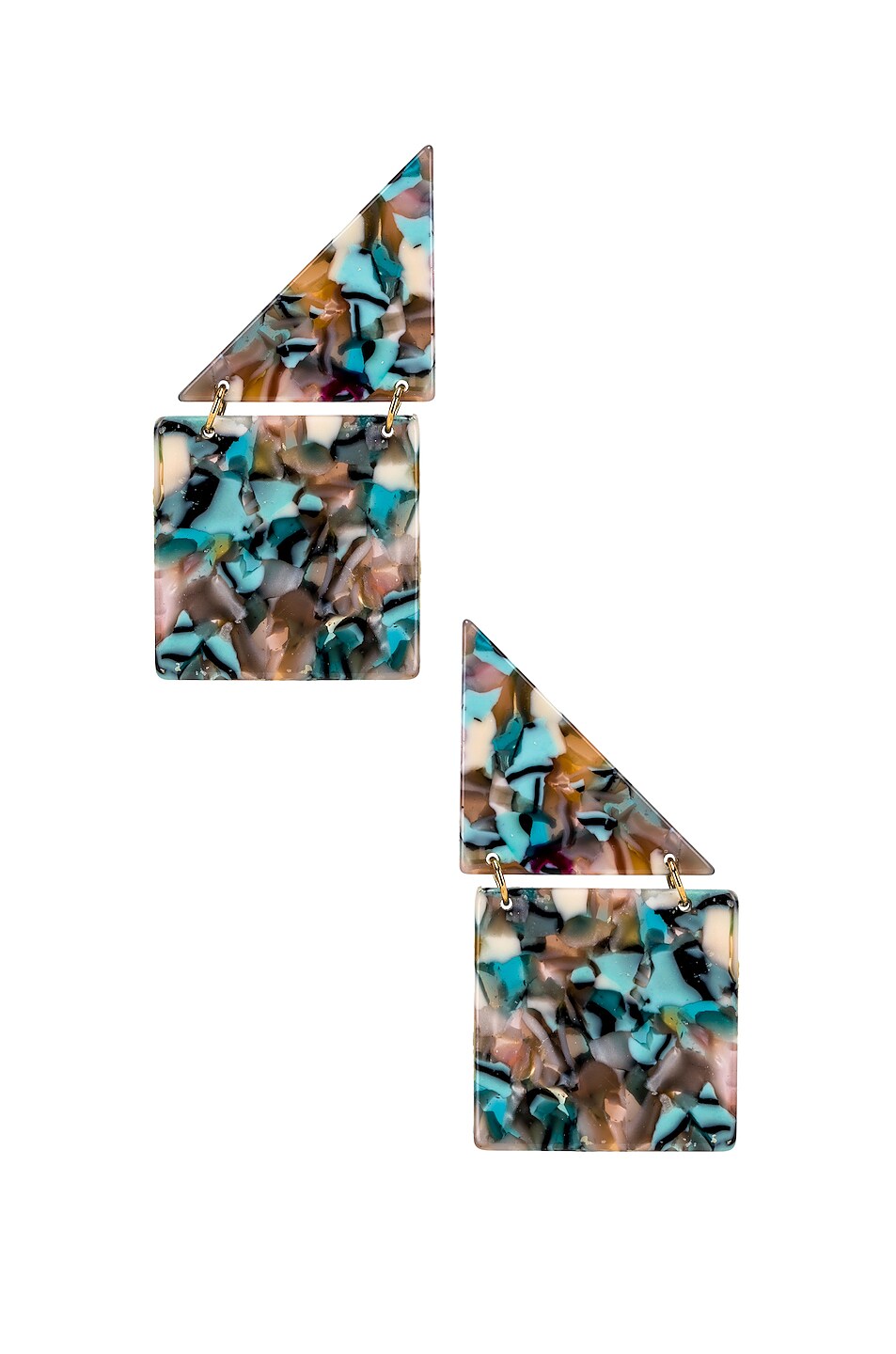 Image 1 of Lele Sadoughi Shingle Earrings in Turquoise Confetti