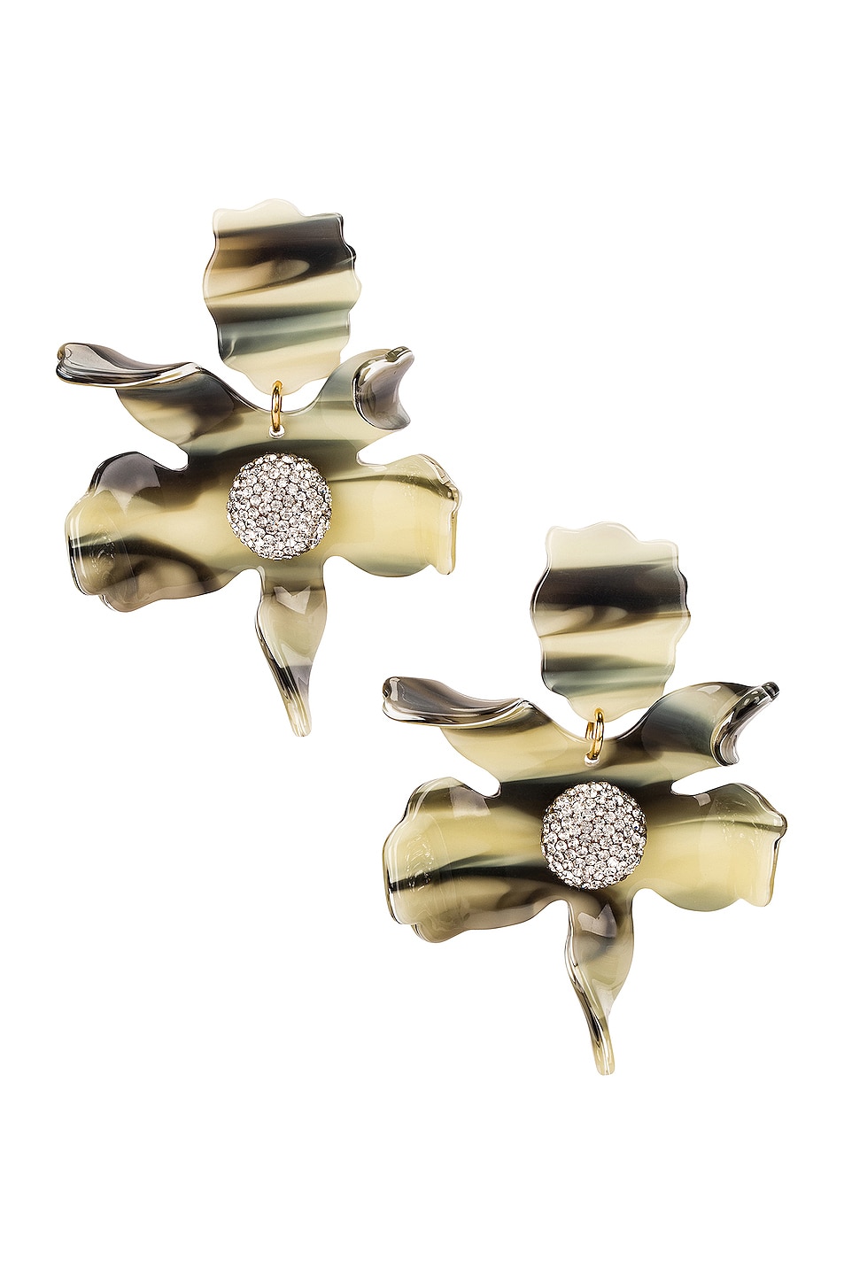 Image 1 of Lele Sadoughi Crystal Lily Earrings in Antler