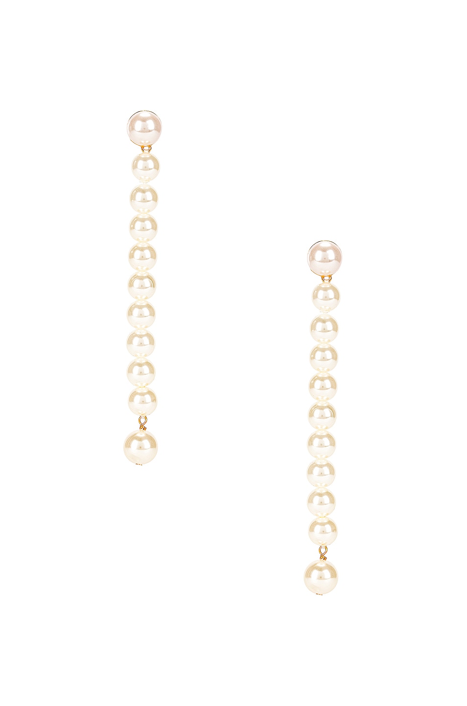 Image 1 of Lele Sadoughi Caterpillar Earrings in Pearl