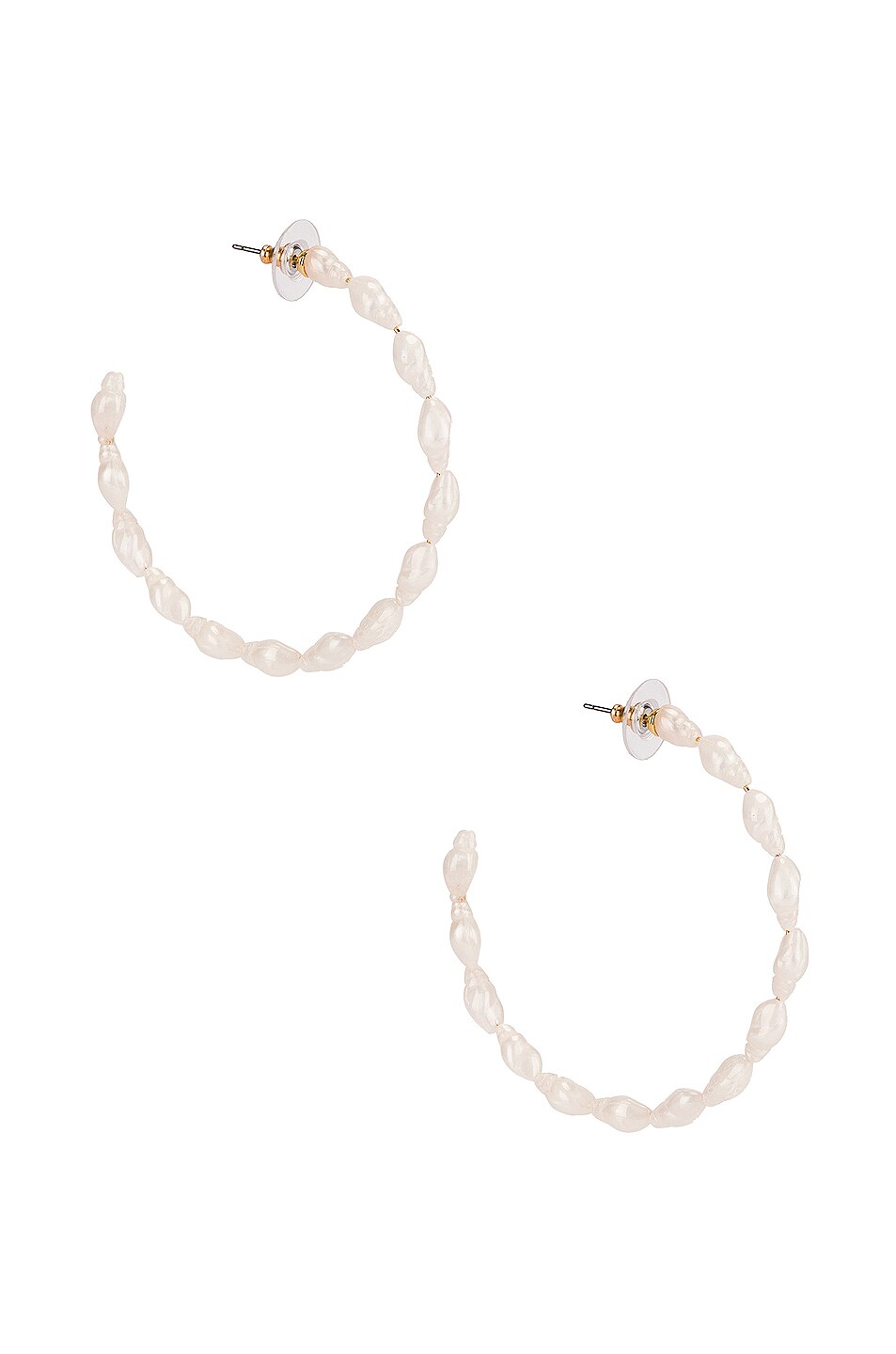 Image 1 of Lele Sadoughi Conch Shell Hoop Earrings in Mother of Pearl