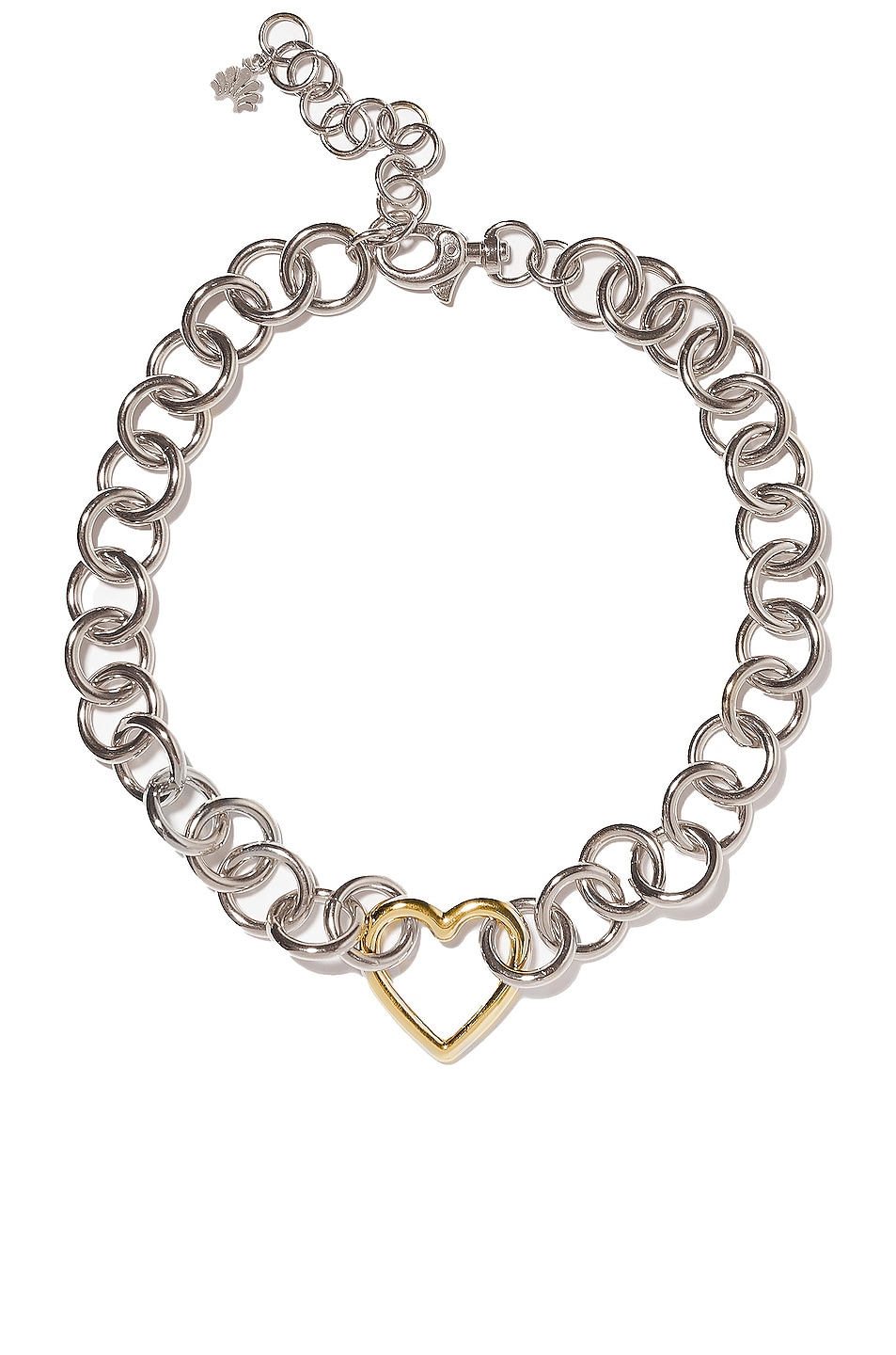 Image 1 of Lele Sadoughi Sweetheart Chunky Chain Necklace in Gold & Silver