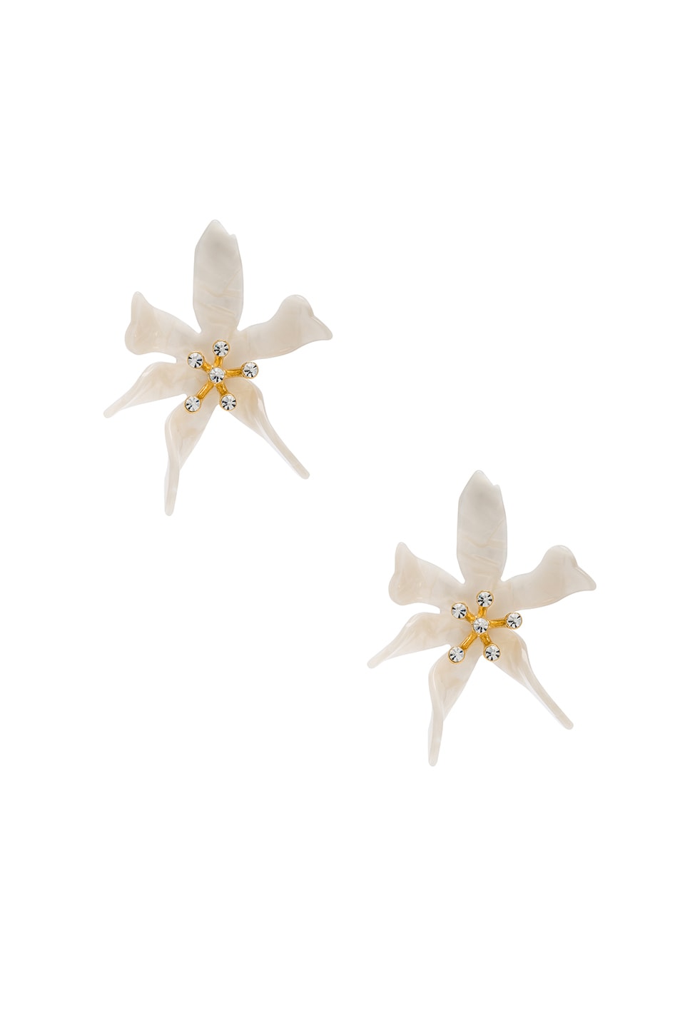 Image 1 of Lele Sadoughi Water Lily Earrings in Mother of Pearl