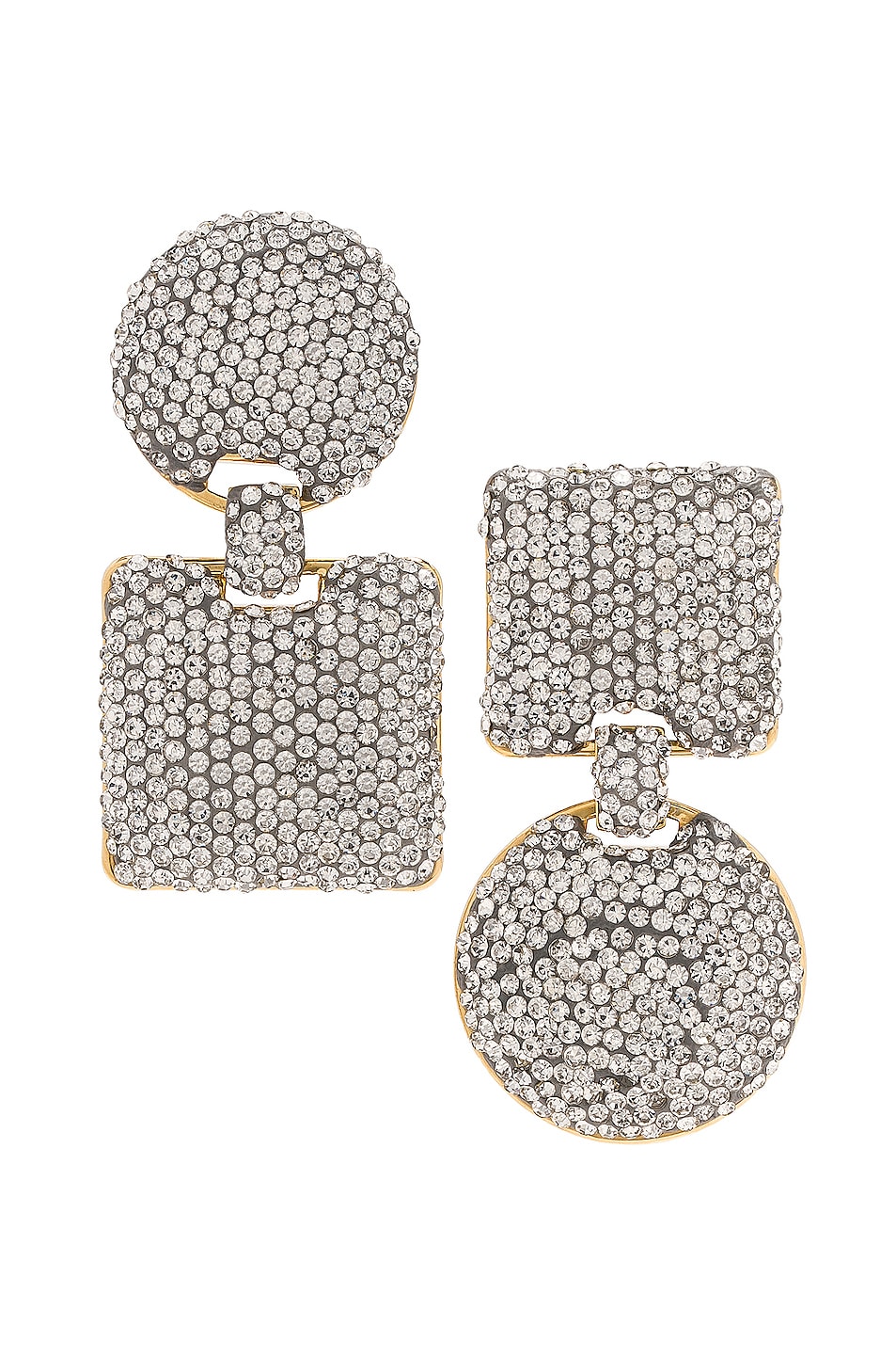 Image 1 of Lele Sadoughi Pave Mixed Shape Earrings in Crystal