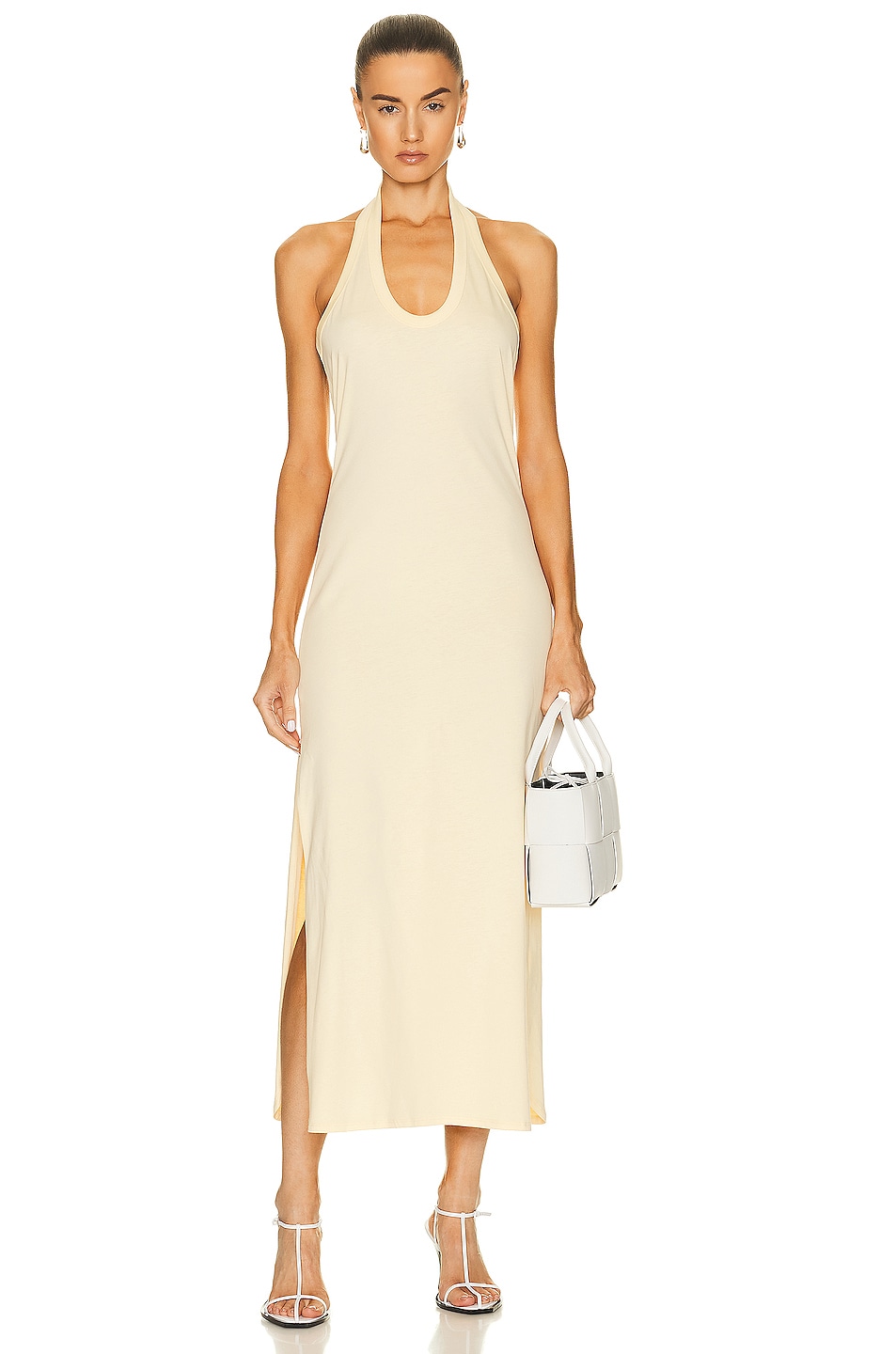 Image 1 of Loulou Studio Halter Dress in Apricot