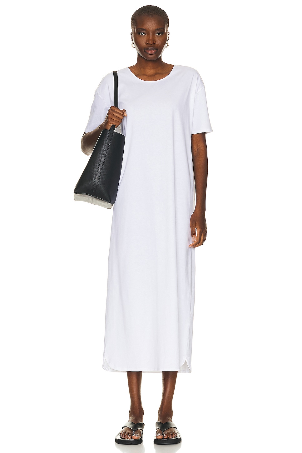 Image 1 of Loulou Studio Arue Cotton Dress in White