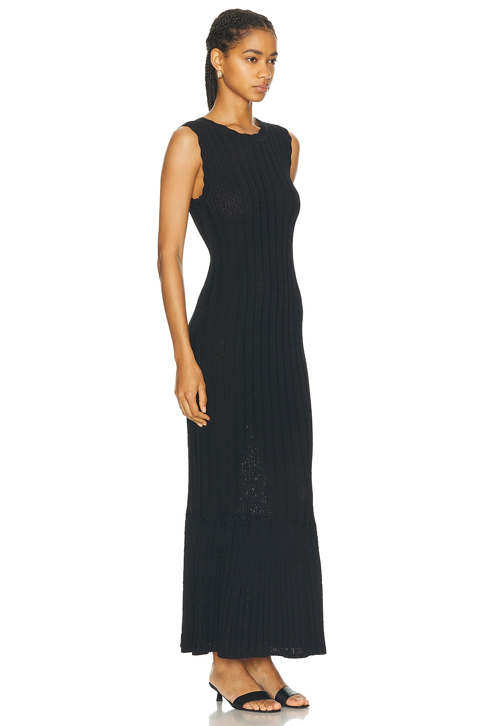 Shop Loulou Studio Molino Long Sleeveless Dress In Black