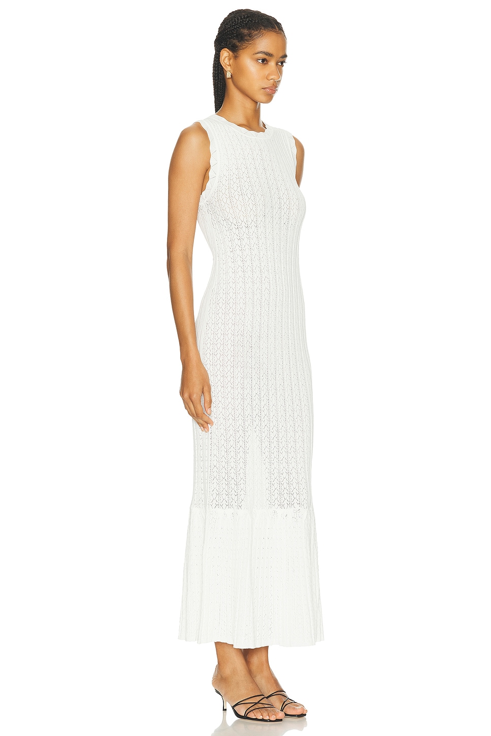 Shop Loulou Studio Molino Long Sleeveless Dress In Ivory