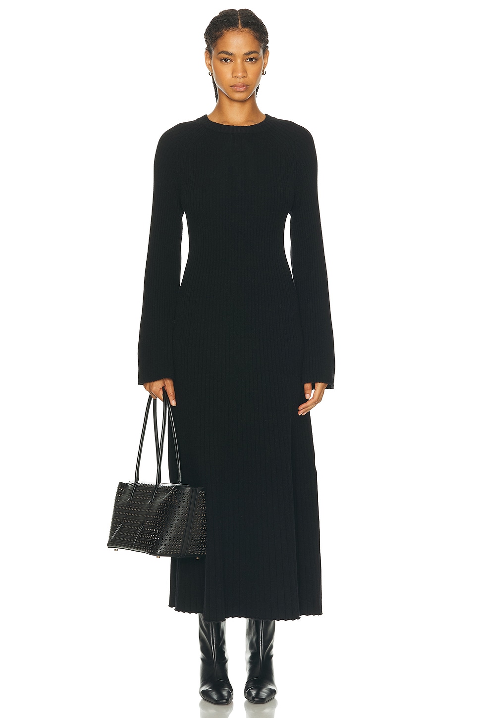 Image 1 of Loulou Studio Hobas Dress in Black