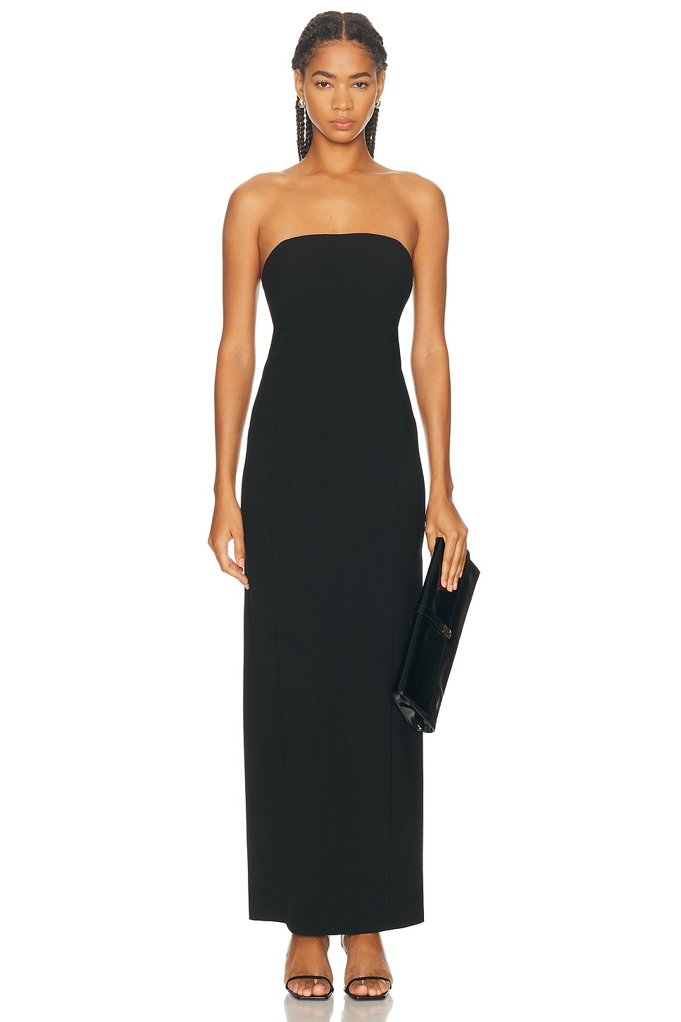 Image 1 of Loulou de Saison Shilo Bustier Maxi Dress in Black