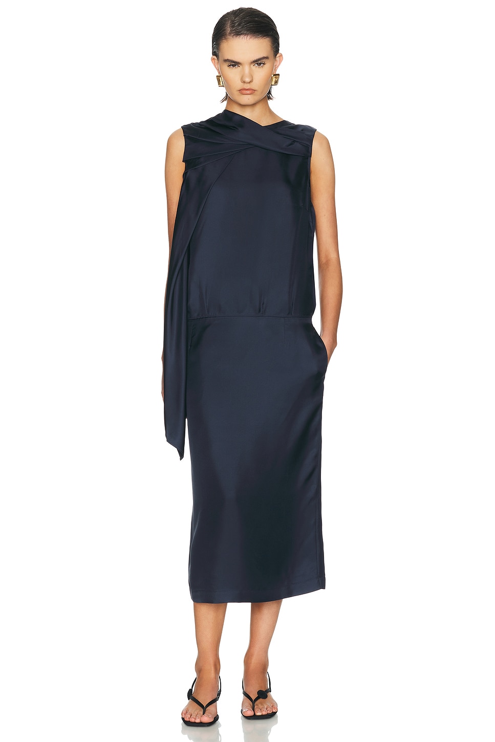 Loulou de Saison Izia Draped Cape Dress