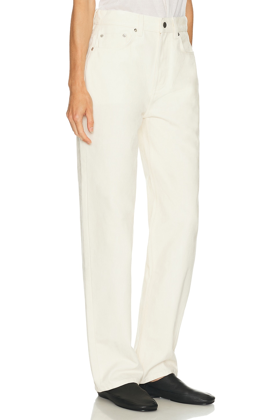 Loulou De Saison Velvet Asmar Straight Leg In White