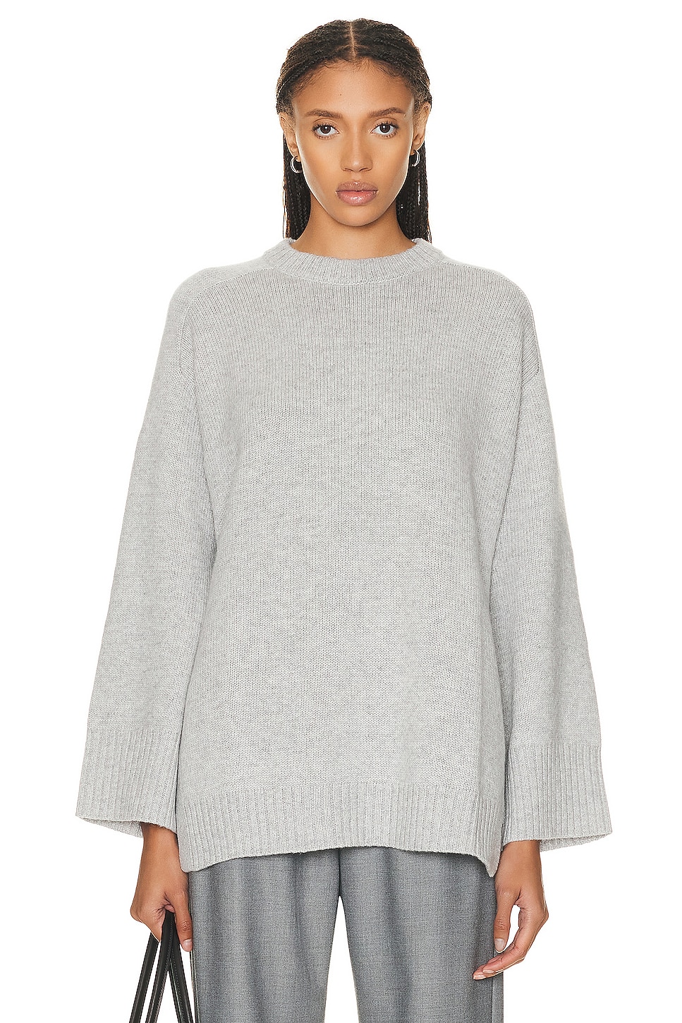 Image 1 of Loulou Studio Safi Sweater in Grey Melange