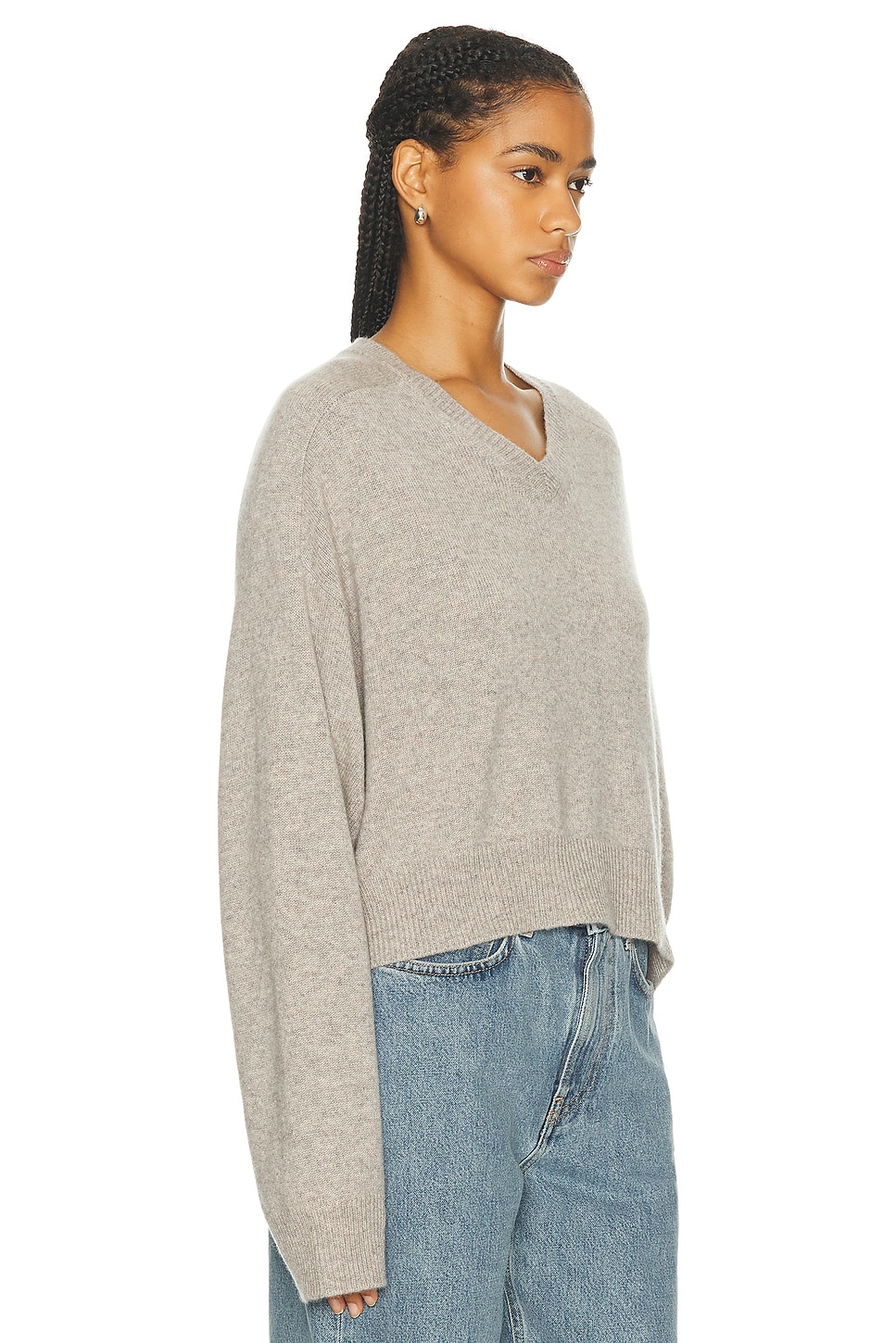 Shop Loulou Studio Anzor Cashmere Sweater In Bloom Melange