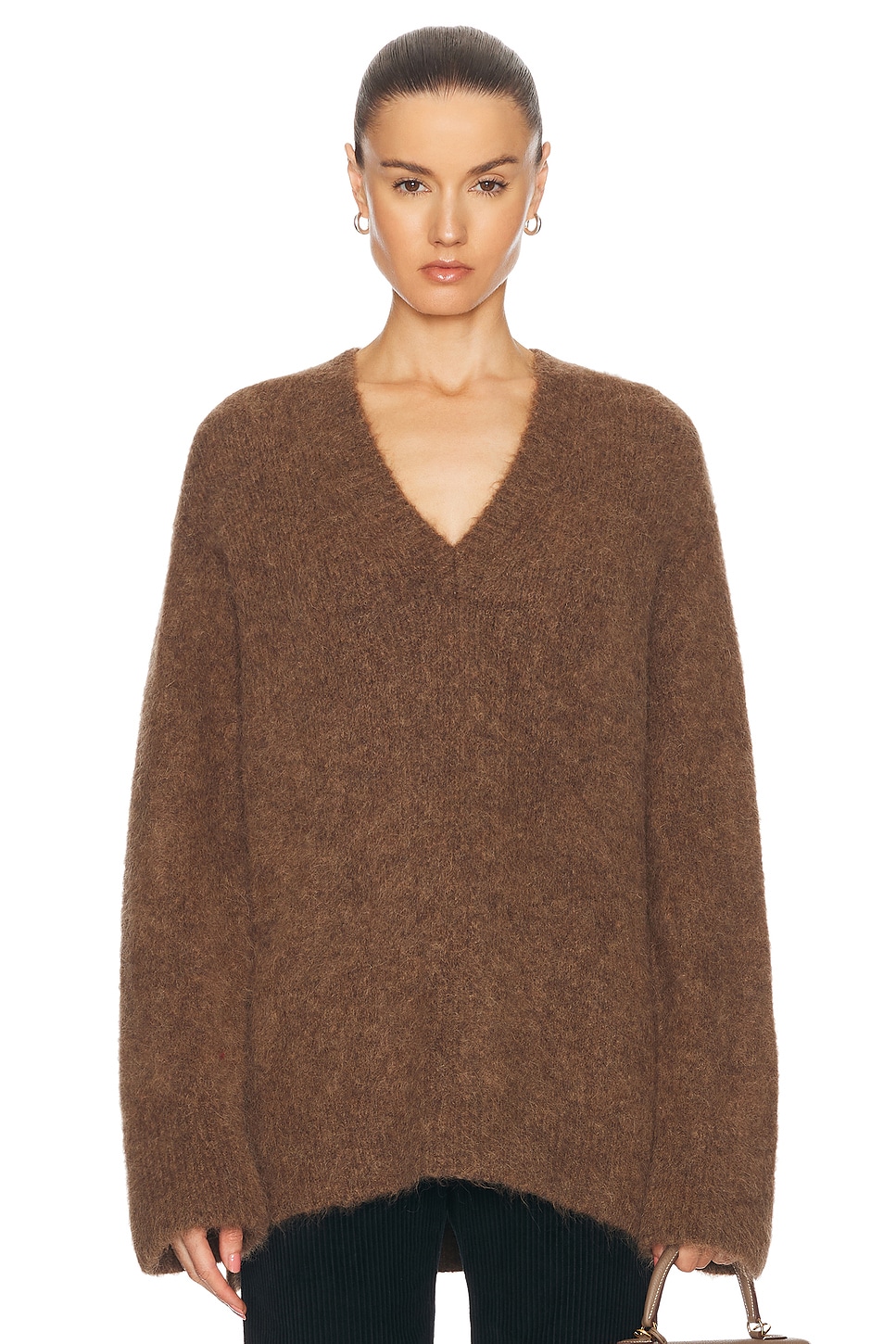 Image 1 of Loulou Studio Goto Sweater in Choco