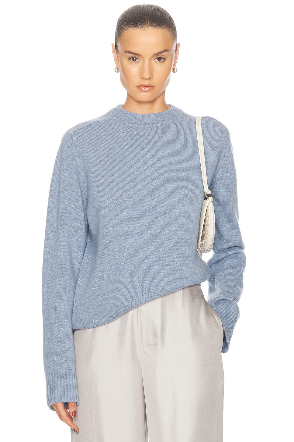 Image 1 of Loulou Studio Baltra Cashmere Sweater in Blue Melange