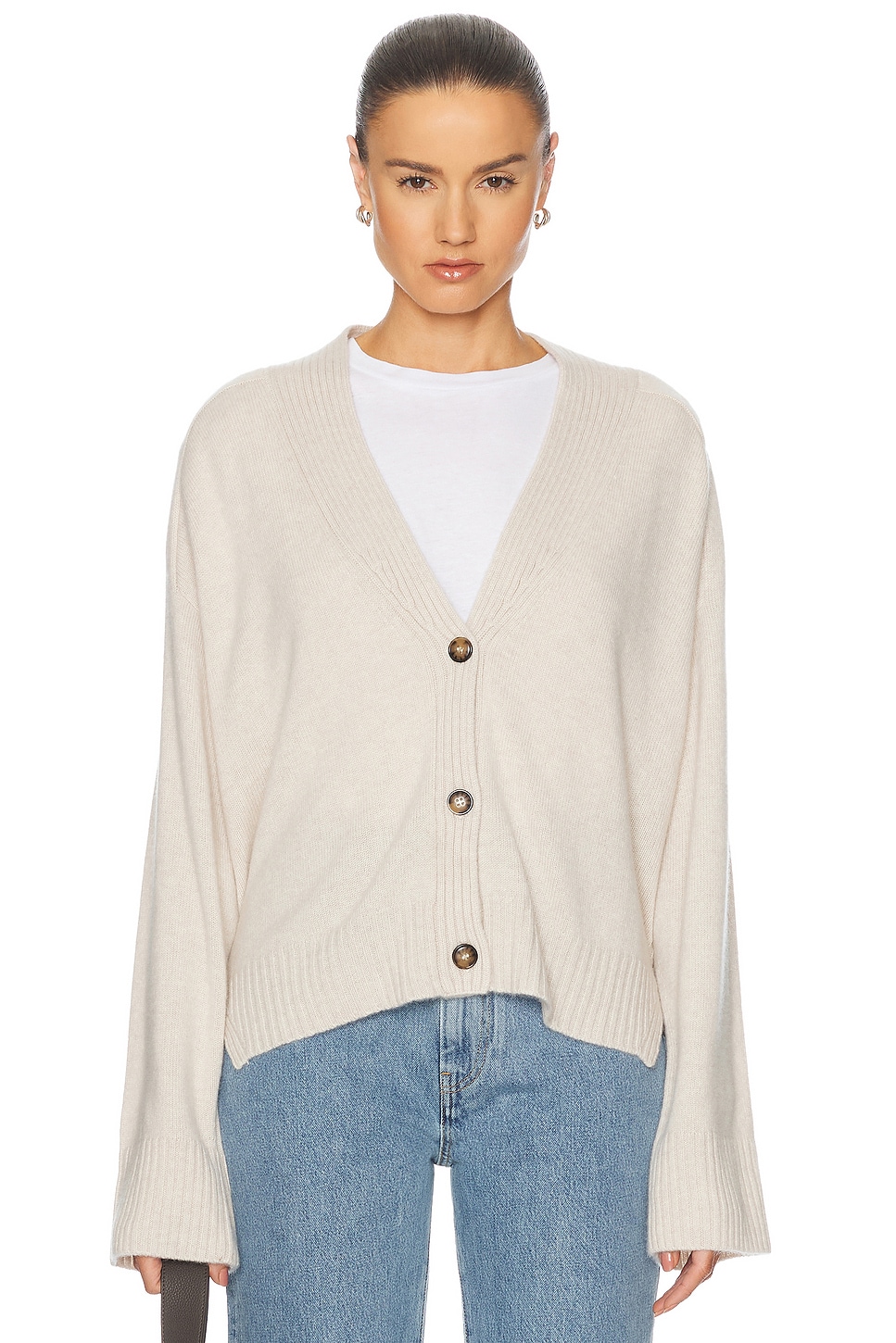 Image 1 of Loulou Studio Kaia Sweater in Oat Melange