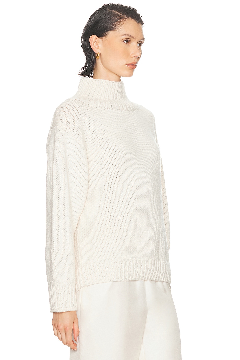 Loulou De Saison Cashmere Ryle Turtleneck Sweater In White