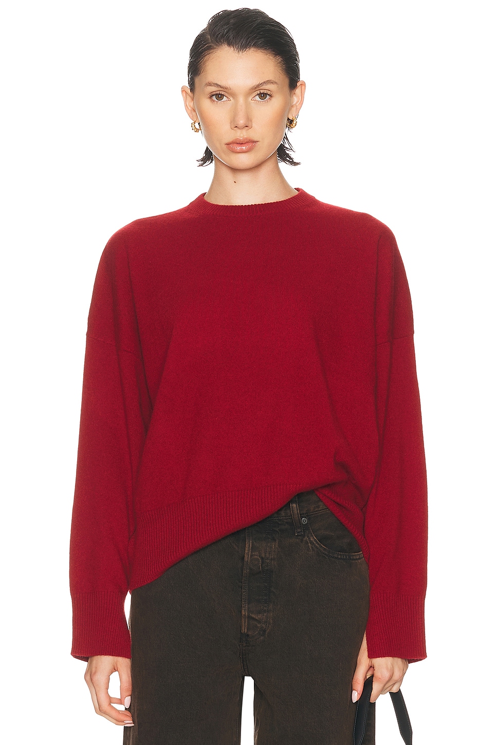 Image 1 of Loulou de Saison Anaa Sweater in Burgundy