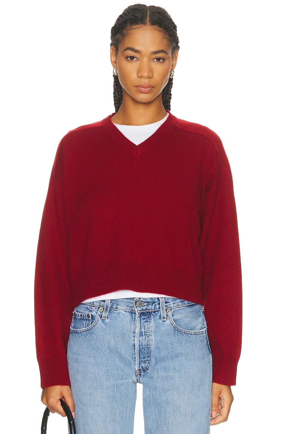 Image 1 of Loulou de Saison Anzor Sweater in Burgundy