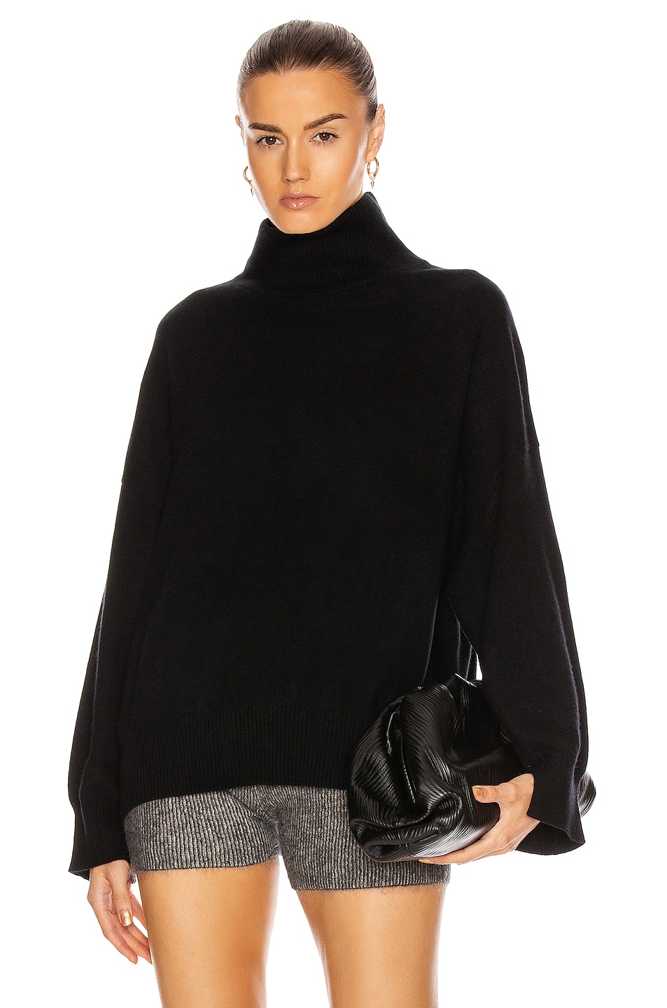 Image 1 of Loulou Studio Murano Cashmere Sweater in Black